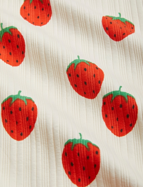 MINI RODINI Kleid Strawberries - offwhite
